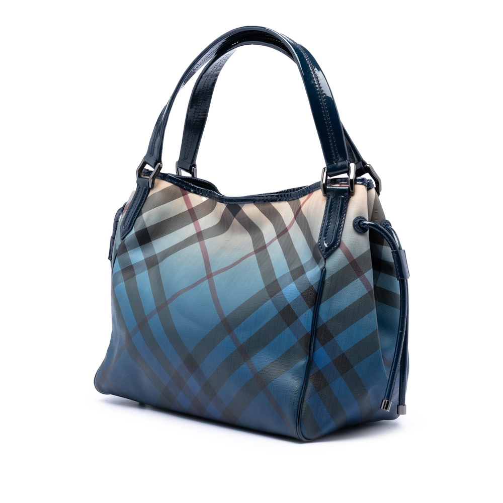 Pre-Loved Burberry Supernova Check Ombre Coated Canvas Bilmore Tote - Picture 2 of 7